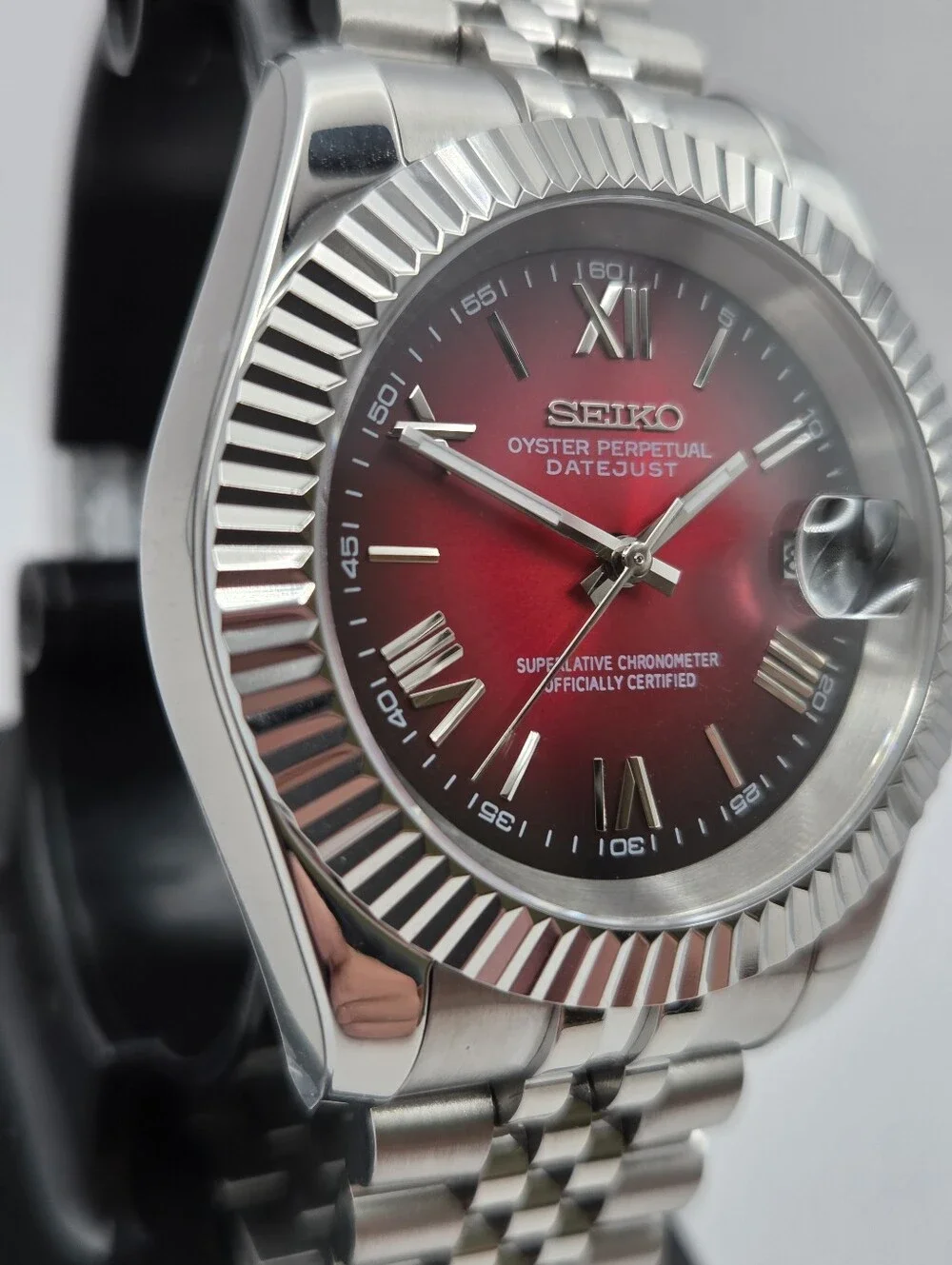 New 36mm SeikoMod Automatic Watch Red Gradient  Dial